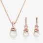 Swarovski Originally Rose Gold Tone Crystal Pearl Jewellery Set 5672835