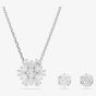 Swarovski Idyllia Snowflake Necklace & Earring Jewellery Set 5691486