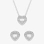 Ariana Grande X Swarovski Capsule Heart Necklace & Stud Earrings Jewellery Set 5720849