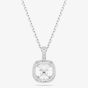 Swarovski Una Angelic Rhodium Plated Cushion Cut Halo Jewellery Set 5754343