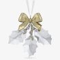Swarovski Holiday Magic Holly Leaves Bow Ornament 5685701
