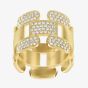 Swarovski Cube Gold Tone Crystal Ring 513967R