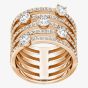 Swarovski Creativity Rose Gold Tone Multi Row Ring