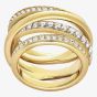 Swarovski Dynamic Gold Tone Multi Row Ring