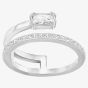 Swarovski Gray Clear Crystal Ring