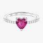 Swarovski One Red Crystal Heart Ring 5474941 
