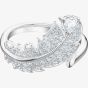 Swarovski Nice White Clear Crystal Feather Motif Ring 