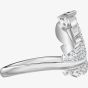 Swarovski Nice White Clear Crystal Feather Motif Ring 