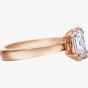 Swarovski Attract White Square Crystal Motif Rose Gold Tone Ring 