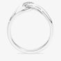 Swarovski Classica Sterling Silver Round Cut Interlocking Ring 5745563 55