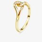 Swarovski Classica 18ct Yellow Gold Plated Round Cut Interlocking Ring 5746012 55