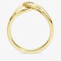 Swarovski Classica 18ct Yellow Gold Plated Round Cut Interlocking Ring 5746012 55