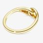 Swarovski Classica 18ct Yellow Gold Plated Round Cut Interlocking Ring 5746012 55