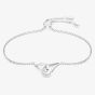 Swarovski Classical Sterling Silver Round Cut Interlocking Bracelet 5745569