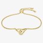 Swarovski Classical 18ct Yellow Gold Plated Round Cut Interlocking Bracelet 5746008