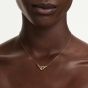 Swarovski Classica 18ct Yellow Gold Plated Round Cut Interlocking Pendant 5745560