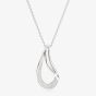 Swarovski Classical Sterling Silver Twisted Teardrop Pendant 5740344