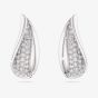 Swarovski Classica Sterling Silver Twisted Teardrop Stud Earrings 5745016