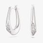 Swarovski Classica Sterling Silver Twisted Teardrop Hoop Earrings 5743474