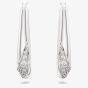 Swarovski Classica Sterling Silver Twisted Teardrop Hoop Earrings 5743474