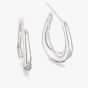 Swarovski Classica Sterling Silver Twisted Teardrop Hoop Earrings 5743474