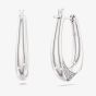 Swarovski Classica Sterling Silver Twisted Teardrop Hoop Earrings 5743474