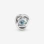 PANDORA Silver March Birthstone Eternity Circle Charm 790065C09