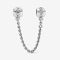 PANDORA Silver Band Of Hearts 5cm Safety Chain 791088-05