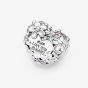 PANDORA Silver Mum Enamel Daisy Heart Charm 791155C01