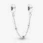 PANDORA Silver Triple Blue Stone Safety Chain 791688C01-05