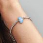 PANDORA Silver Opalescent Ocean Blue Charm 791691C01