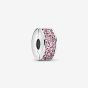 PANDORA Silver Pink Pave Clip Charm 791817PCZ