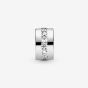 PANDORA Silver Sparkling Row Clip Charm 791972CZ