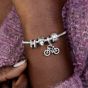 PANDORA Silver Pink Sparkling Row Clip Charm 791972PCZ