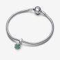 PANDORA Silver Green Crystal Four Leaf Clover Charm 792751C01