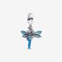 PANDORA Silver Blue Dragonfly Double Dangle Charm 793745C01