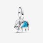 PANDORA Silver Turquoise Colour Elephant Dangle Charm 793858C01