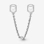 PANDORA Silver Embossed Hearts Safety Chain Charm 796457CZ-05