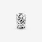 PANDORA Silver Knotted Hearts Clip Charm 798035