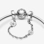 PANDORA Silver Cubic Zirconia Daisy Safety Chain 798764C01-05
