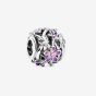 PANDORA Silver Purple Enamel Openwork Daisy Charm 798772C02