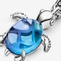 PANDORA Silver Blur Murano Glass Sea Turtle Dangle Charm 798939C01