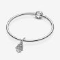 PANDORA Silver Protective Hamsa Hand Dangle Charm 799144C00