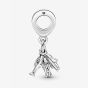 PANDORA Silver Aeroplane Globe Suitcase Dangle Charm 799435C01