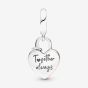 PANDORA Silver 14ct Rose Gold Plated Heart Padlock Charm 780087C01