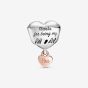 PANDORA Silver Love You Mum Heart Charm 788830C00