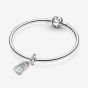 PANDORA Silver Beauty And The Beast Enchanted Rose Charm 790024C01