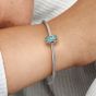 PANDORA Silver Teal Pave Clip Charm 791817MCZ