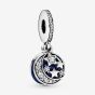 PANDORA Silver Moon Blue Sky Dangle Charm 791993CZ