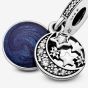 PANDORA Silver Moon Blue Sky Dangle Charm 791993CZ